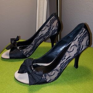 Black Lace Alfani Bow Pumps